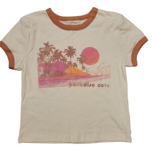 Arizona Jean Co. White Pink Graphic Short Sleeve Baby Tee